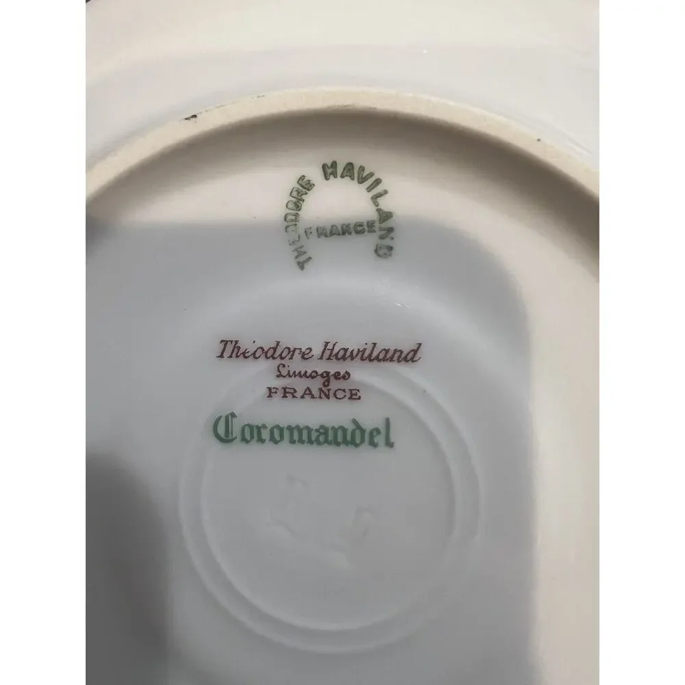Haviland‎ Limoges Coromandel Cup & Saucer Coffee Tea Floral Basket Gold Trim